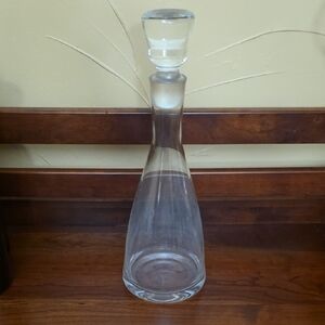 Source Unknown Clear Glass Decanter Vase with Stopper